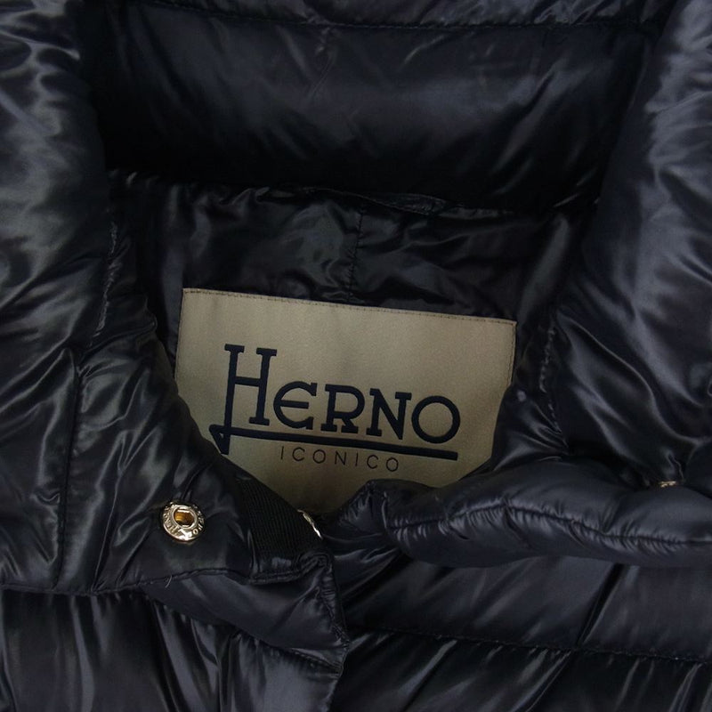 Herno ヘルノ ジャケット PIO505DIC-12017-9300 AMELIA 40 アメリア ダウン ジャケット ブラック系 40【極上美品】