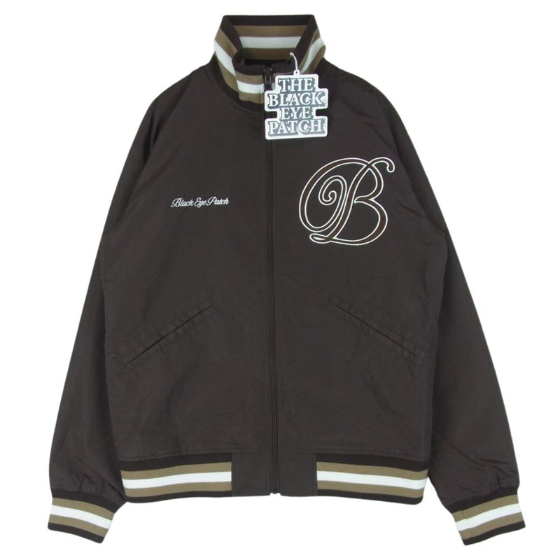 ブラックアイパッチ 21AW BEPFW21EI17 B EMBLEM Bエンブレム ナイロン トラック ジャケット ブラウン系 S【極上美品】【中古】