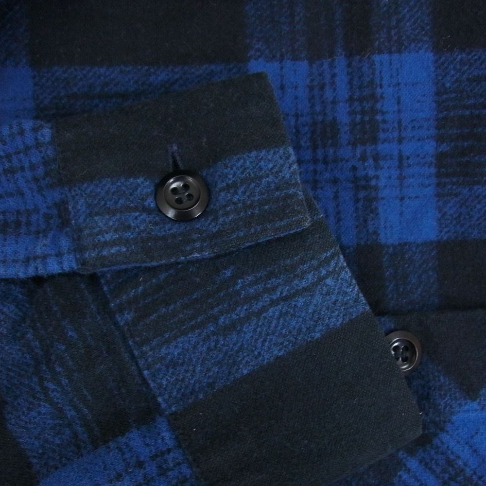 TENDERLOIN テンダーロイン PRINT FLANNEL CHECK SHT プリント フランネル チェック 長袖 シャツ BLUE ブルー ブルー系 M【中古】
