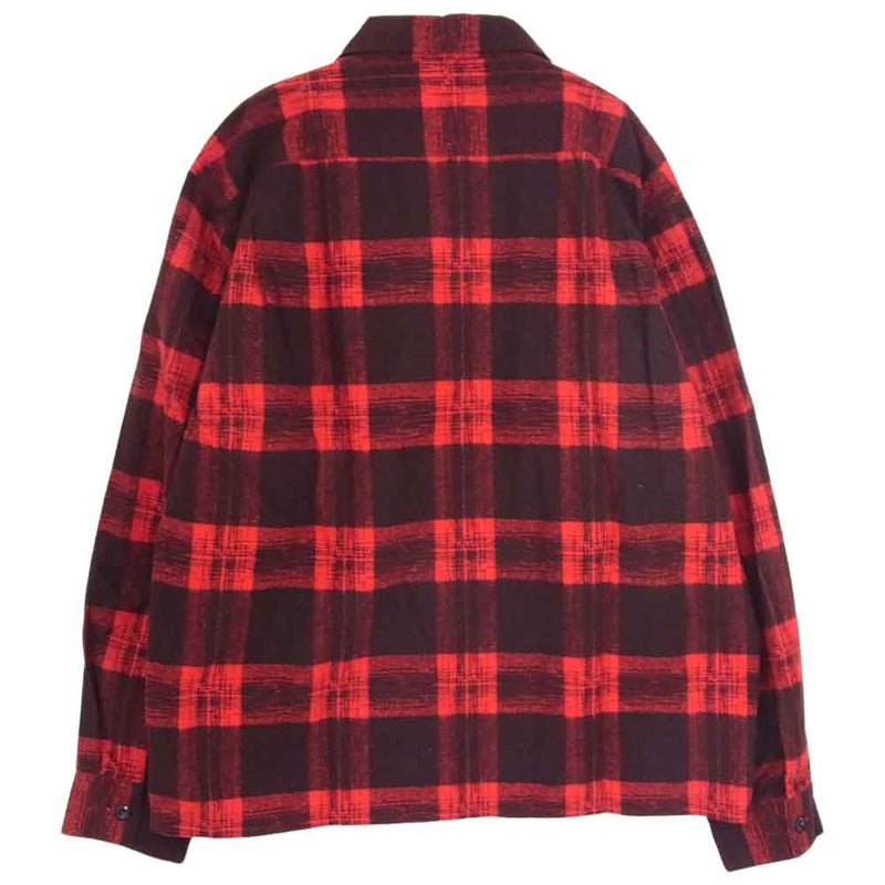 TENDERLOIN テンダーロイン PRINT FLANNEL CHECK SHT プリント フランネル チェック 長袖 シャツ RED レッド系  M【中古】