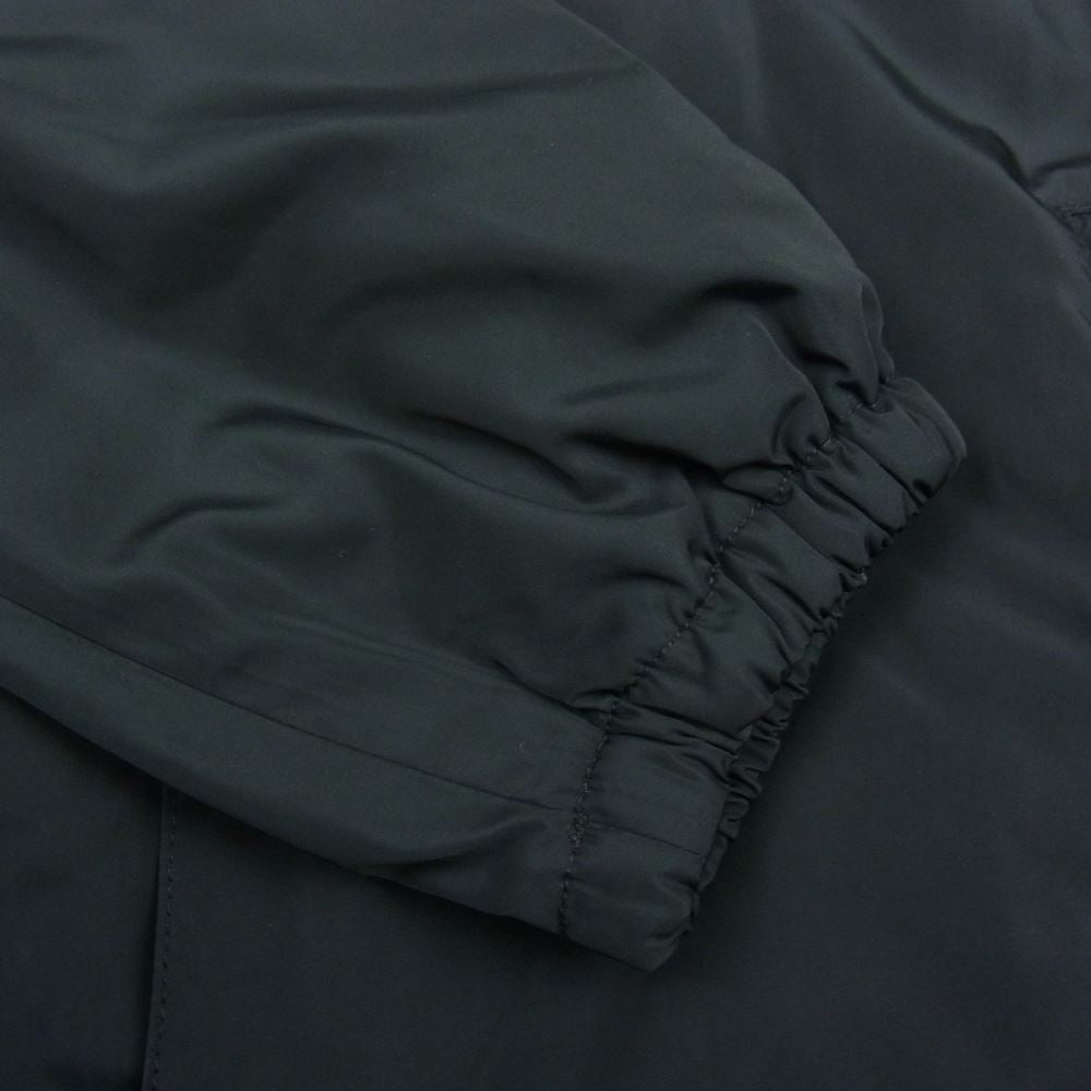 ポークチョップ バックプリント ロゴ ワッペン 裏フリース ナイロン コーチ ジャケット ブラック系 L【中古】