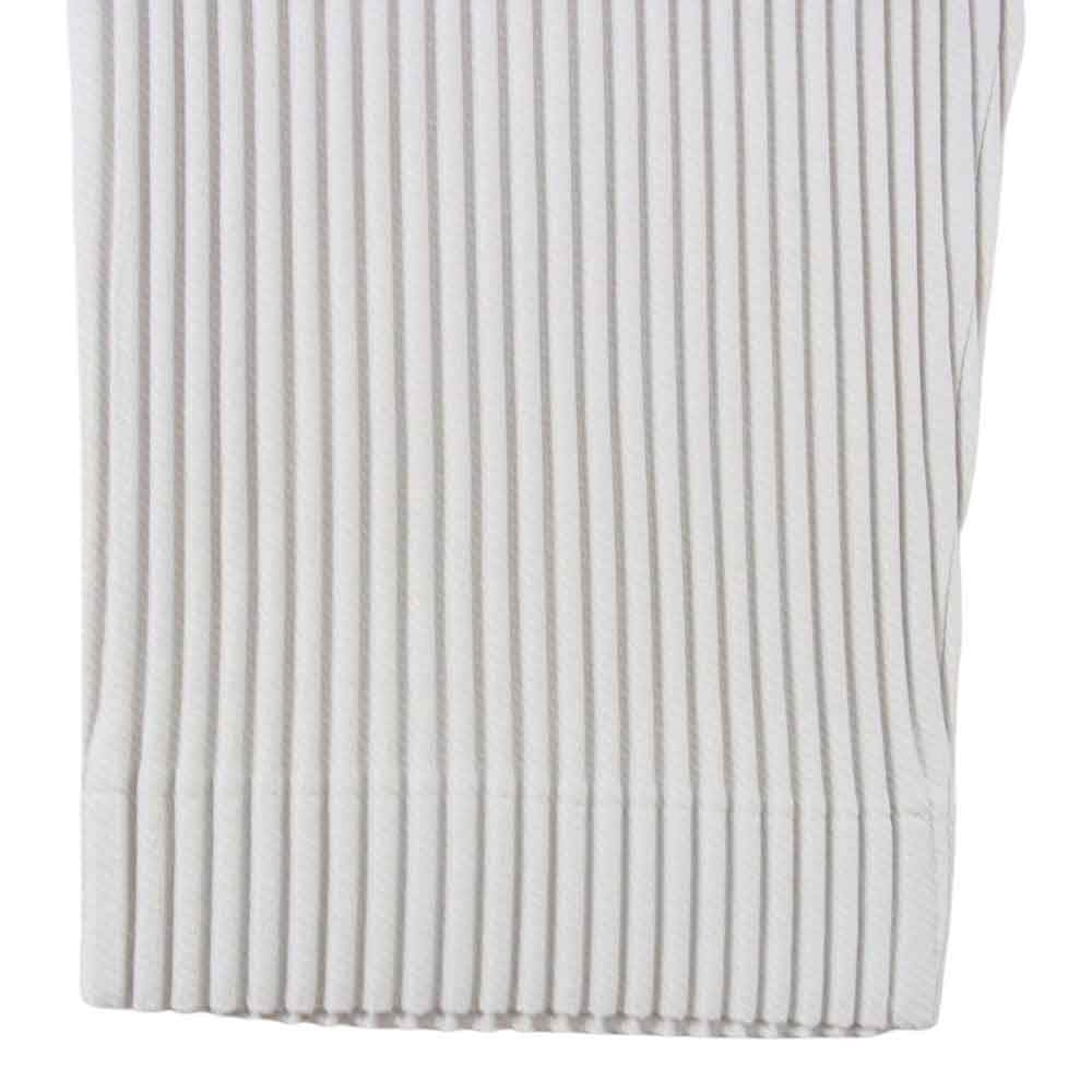 HOMME PLISSE ISSEY MIYAKE オム プリッセ イッセイミヤケ HP33-FF307 KERSEY PLEATS プリーツ加工 イージー テーパードパンツ オフホワイト系 2【美品】【中古】