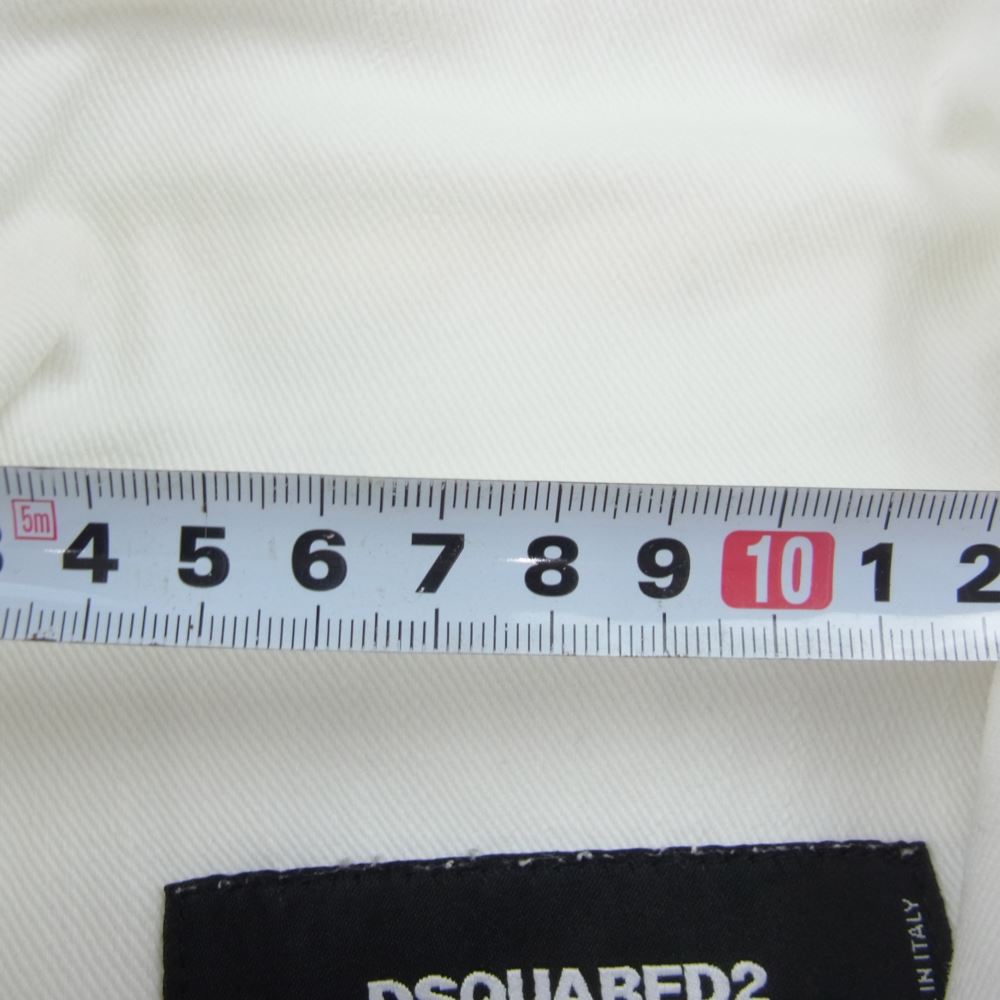 DSQUARED2 ディースクエアード S74AM0596 S39781 WHITE DENIM JACKET ホワイトデニム トラッカージャケット ホワイト系 44【中古】