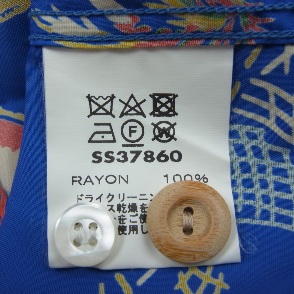SUN SURF サンサーフ SS37860 SPECIAL EDITION KIHI KIHI LAND OF ALOHA DISCOVERED 洋柄 ハワイアン 半袖 シャツ ブルー系 M【中古】