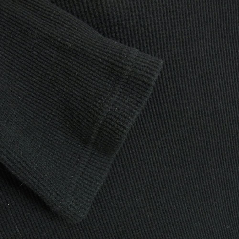 Deuxieme Classe ドゥーズィエムクラス 21-070-500-7101-3-0 クルーネック ワッフル 長袖 Tシャツ ブラック系 40【中古】