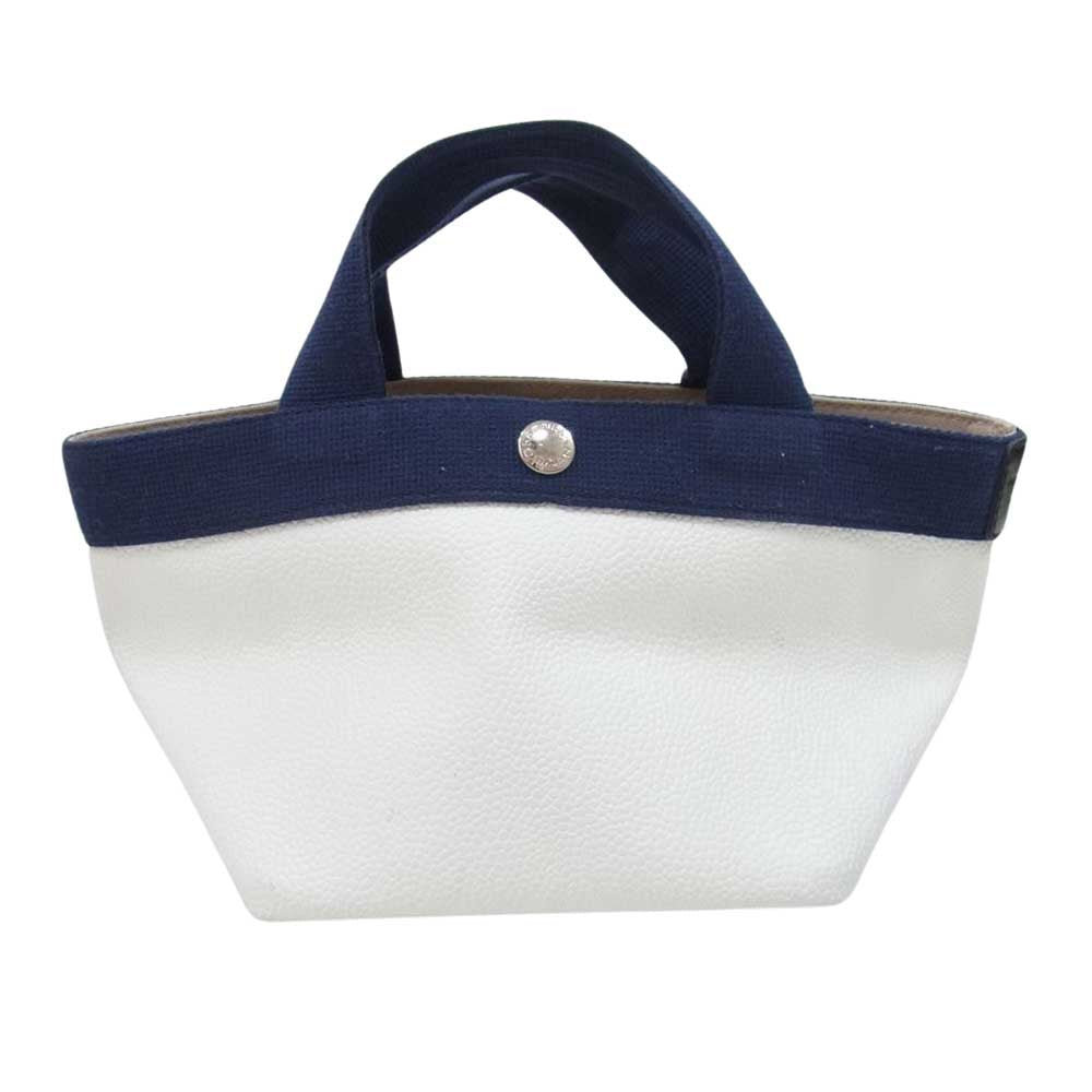 エルベシャプリエ　701GP ブラン×ネイビー　未使用品 Herve Chapelier エルベ・シャプリエ 701GP ブラン×ネイビー トート
