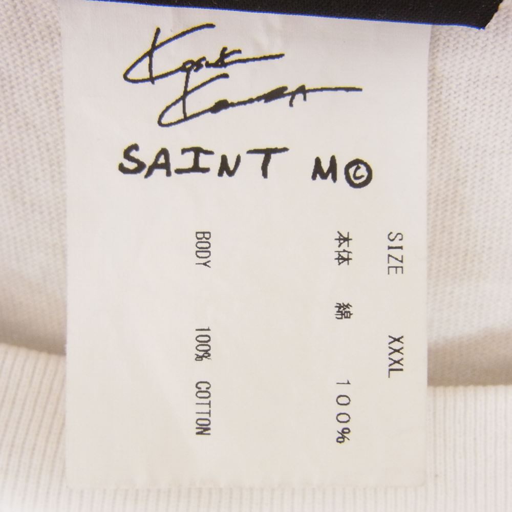 SAINT MICHAEL セントマイケル 23AW SM-A23-0000-C18 河村康輔 COMPLICATED PRINT Tee フロント プリント 半袖 Tシャツ オフホワイト系 XXXL【美品】【中古】