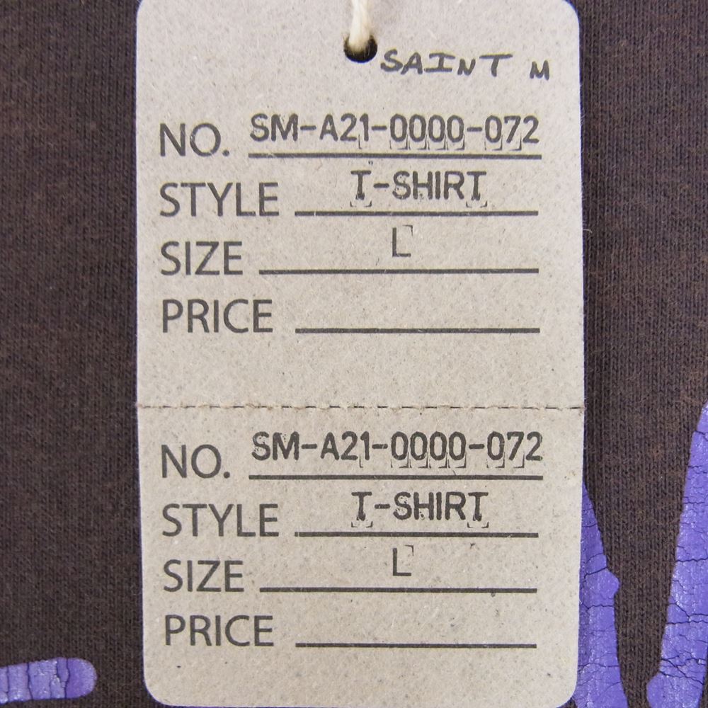 SAINT MICHAEL セントマイケル 21AW SM-A21-0000-072 Kaikai Kiki TM Mush Tee カイカイキキ 村上隆 マッシュ 半袖 Tシャツ チャコール系 L【極上美品】【中古】