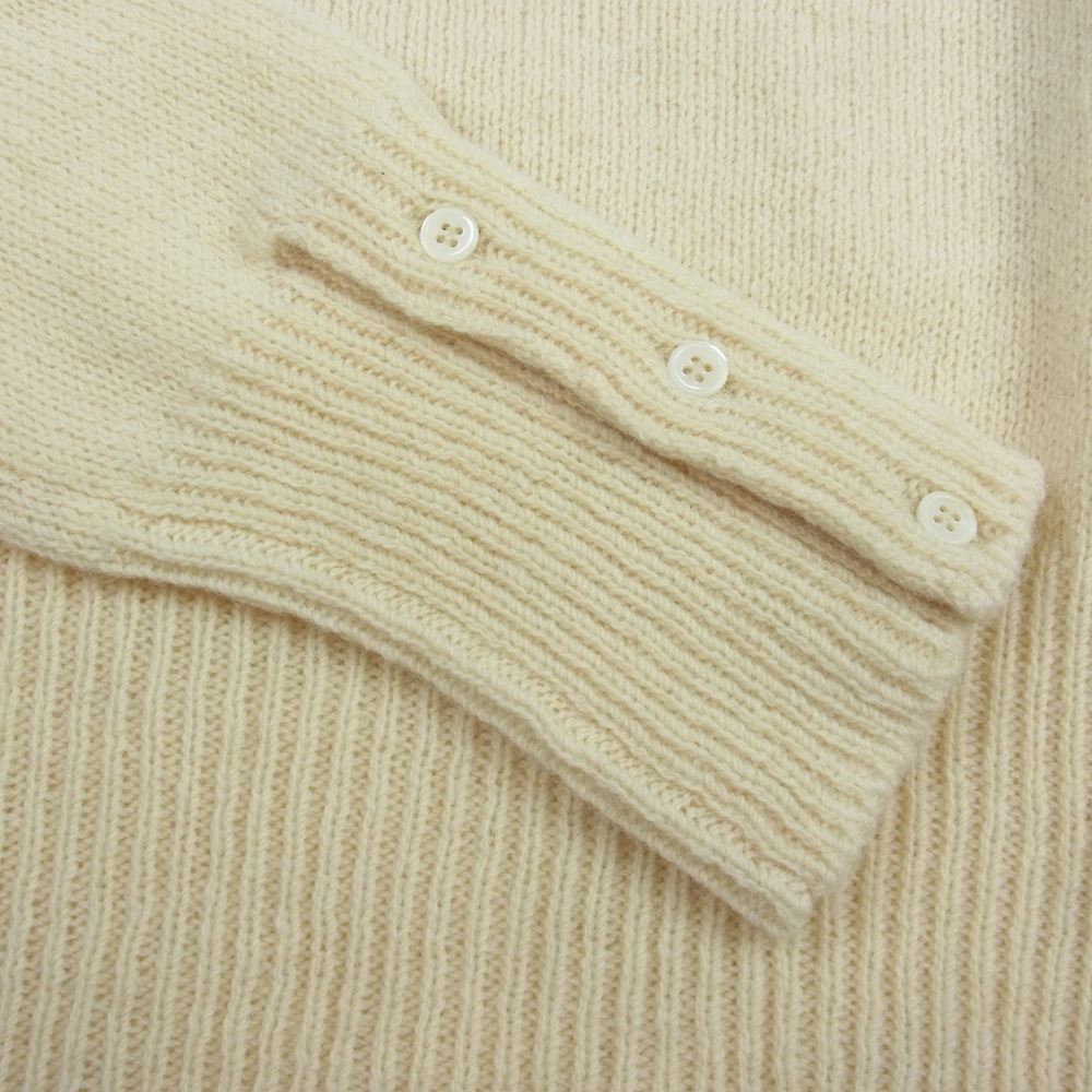 THOM BROWNE トムブラウン FKA286A-01085100 White Shetland Wool Jersey Classic Crewneck ホワイト シェトランド ウール ジャージー クラシック クルーネック ニット セーター ホワイト系 38【中古】