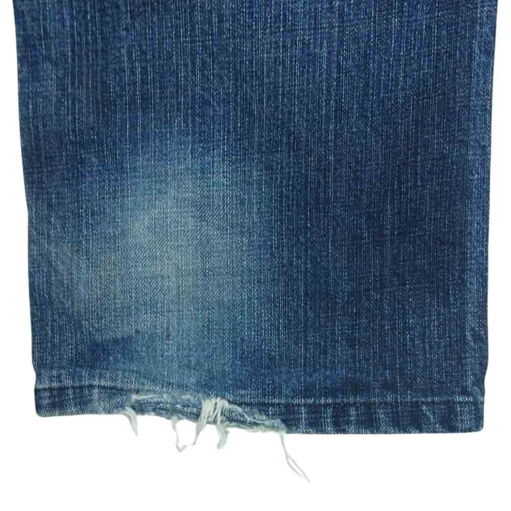NUMBER(N)INE ナンバーナイン ウォッシュ加工 ストレート デニム パンツ コットン 日本製 インディゴブルー系 3【中古】