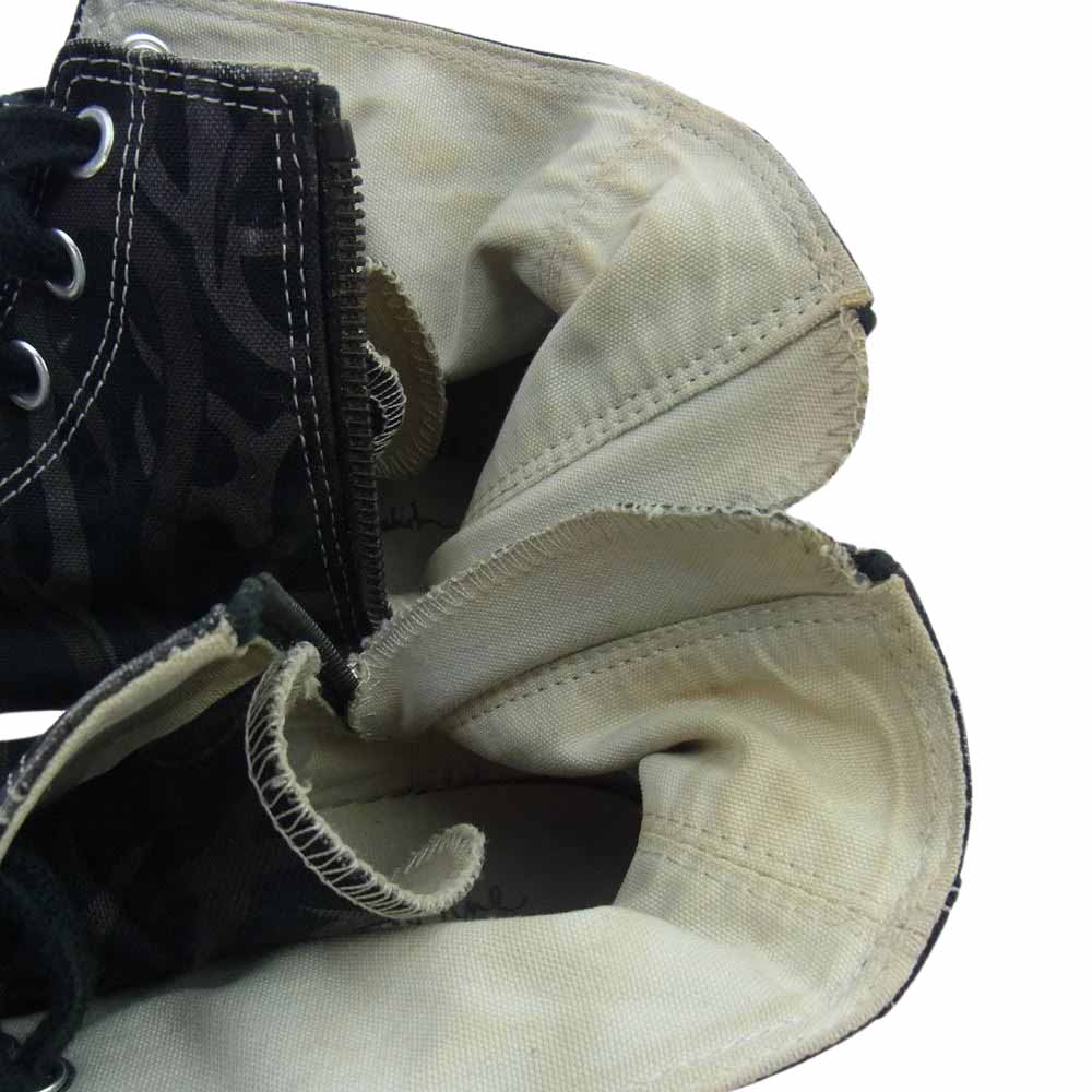 NUMBER(N)INE ナンバーナイン 04AW GIVE期 ギブ 宮下貴裕 本人期 ハートトライバル ハイカット スニーカー ブラック系 グレー系 8【中古】