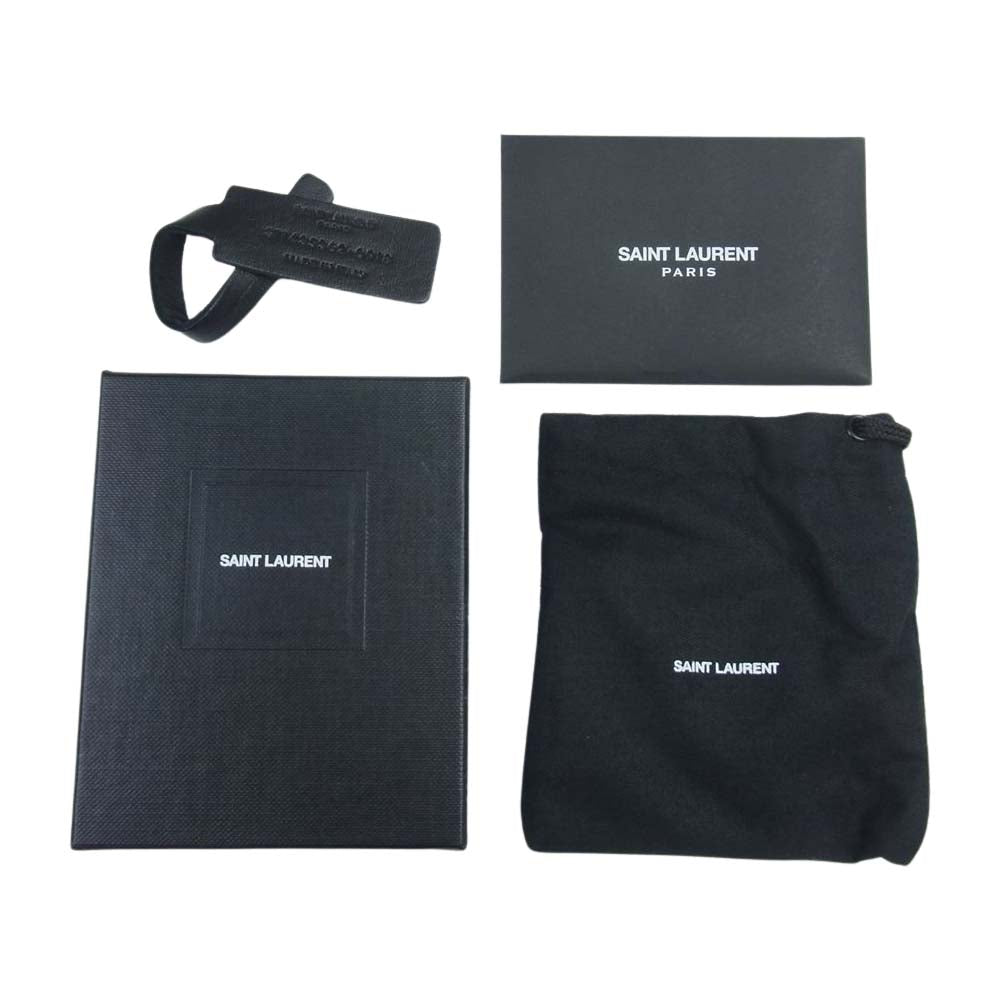 SAINT LAURENT サンローラン ID ロゴ ビルクリップ マネークリップ シルバー系【中古】