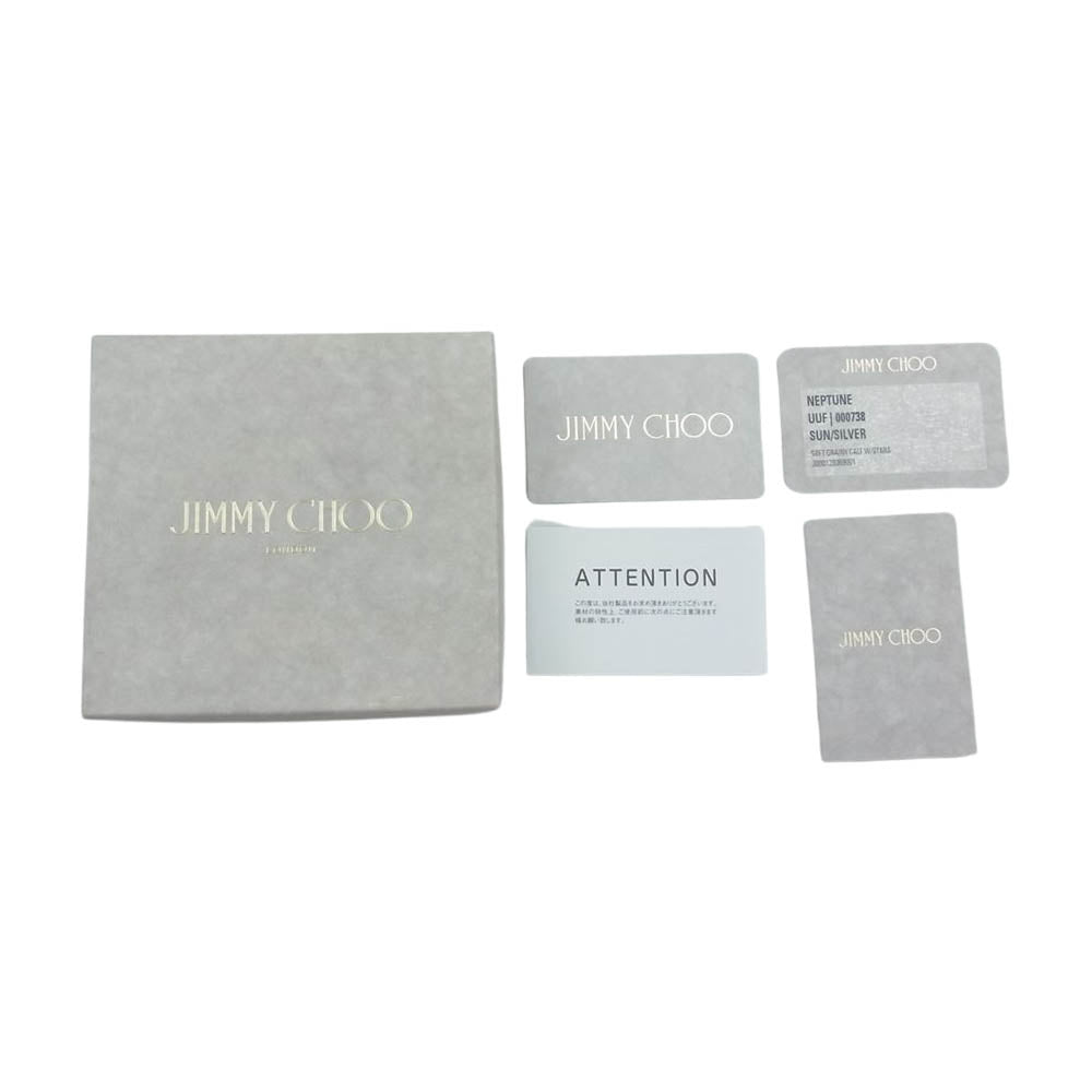 JIMMY CHOO ジミーチュウ UUF 000738 SOFT GRAINY CALF W/SRARS スター スタッズ キーケース イエロー系【中古】