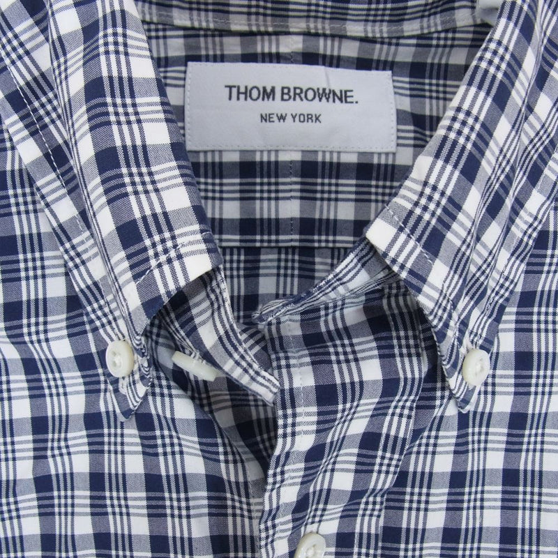 THOM BROWNE　 ボタンダウンチェックシャツ　トムブラウン