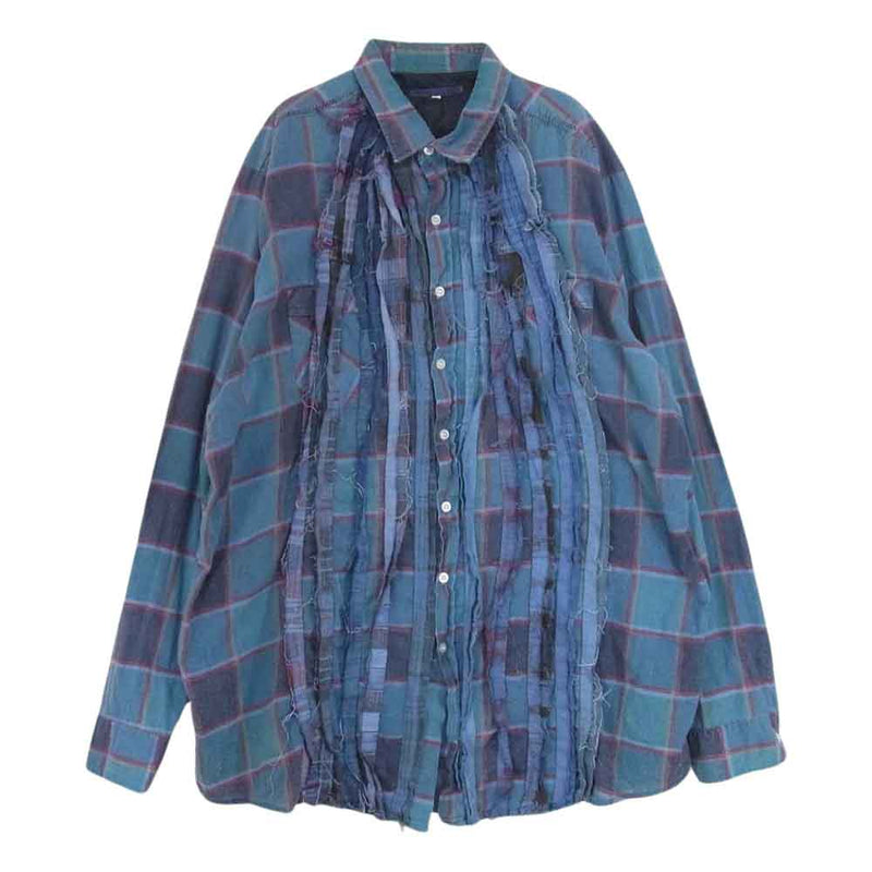 リビルドバイニ－ドルズ Flannel Shirt Ribbon Wide フランネル シャツ 