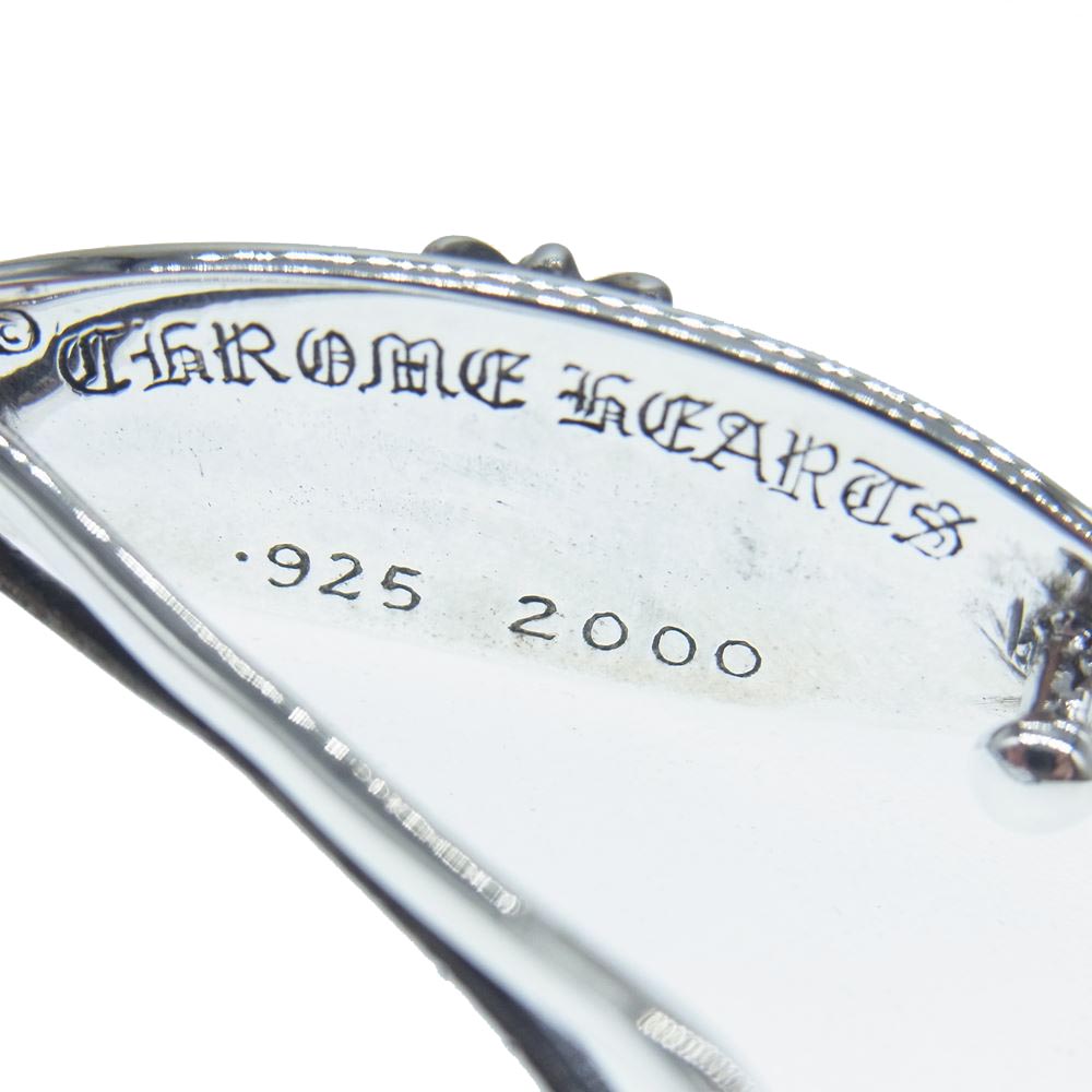 CHROME HEARTS クロムハーツ(原本無) HAIR BARRETTE SLV V FLOR フローラルクロス ヘアバレッタ ヘアクリップ シルバー系【中古】