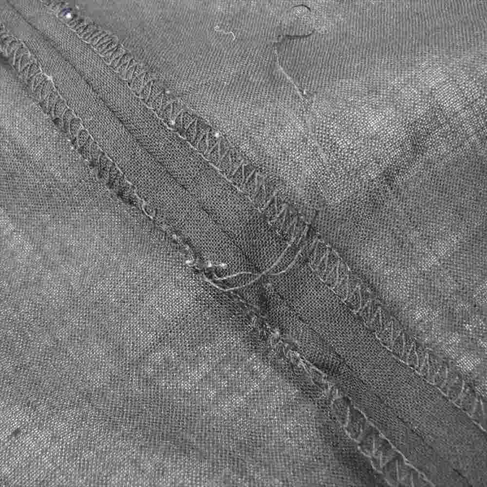 DRIES VAN NOTEN ドリスヴァンノッテン フラワー柄切替 変形 長袖 シャツ ブラック系 42【中古】