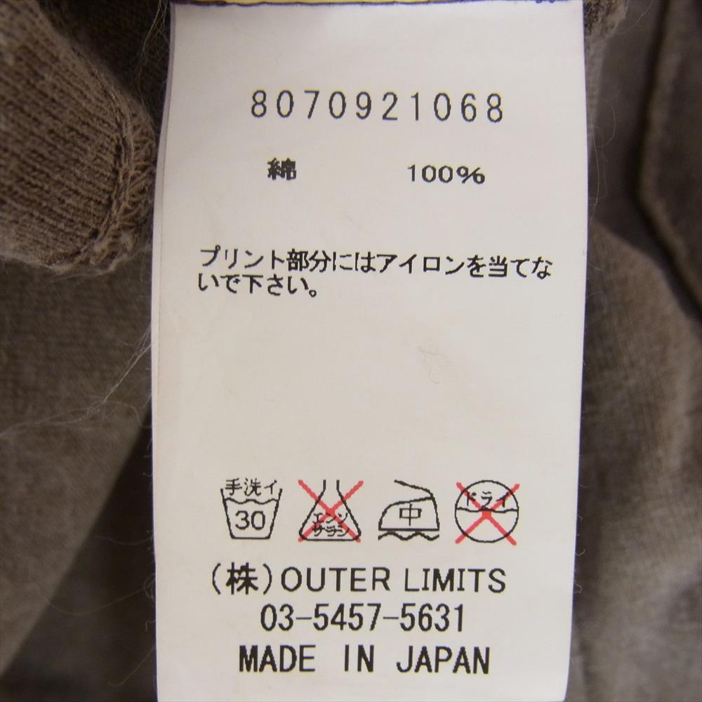 Nigel Cabourn ナイジェルケーボン 55-U-8110 ウッドボタン ポケット Tシャツ クルーネック ブラウン系 46【中古】