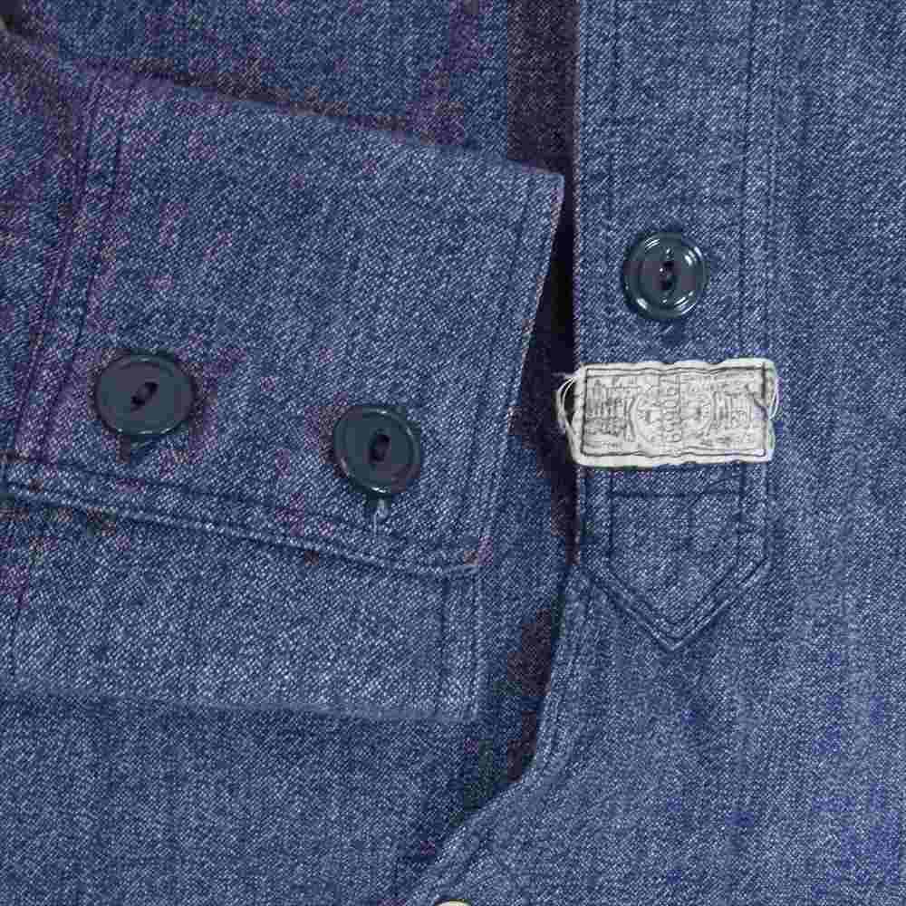 SUGAR CANE シュガーケーン × mister freedom ミスターフリーダム プルオーバー シャツ ブルー系 S【中古】