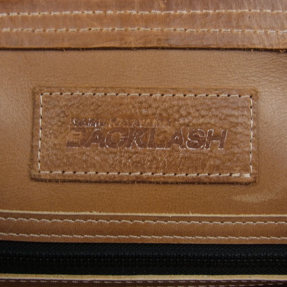ISAMUKATAYAMA BACKLASH イサムカタヤマバックラッシュ フラップ付き レザー トートバッグ ベージュ系【中古】