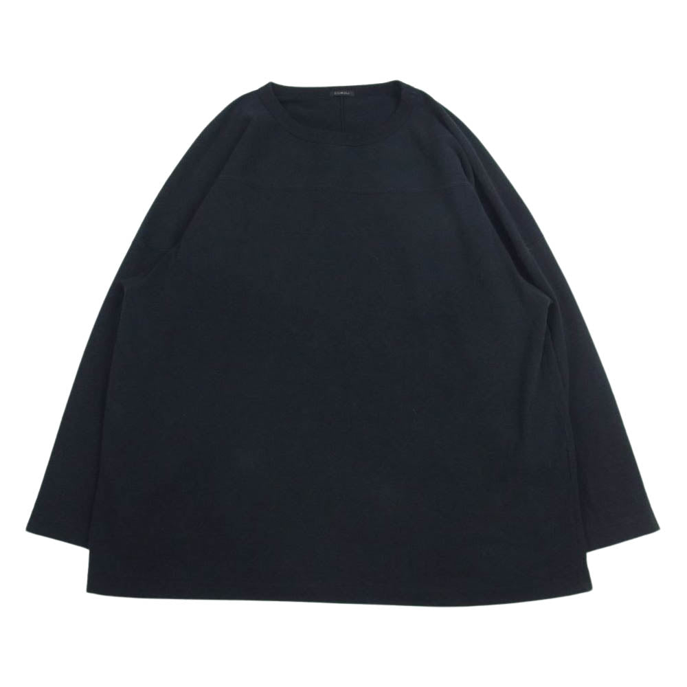 COMOLI コモリ 22SS V01-05005 フットボール Tシャツ ブラック 