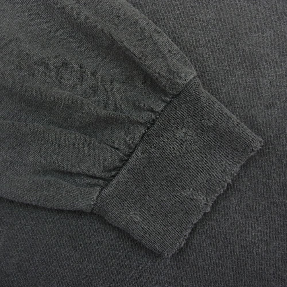 アンセルム ANC-CT40 EMBROIDERY DYED LS T-SHIRT BLACK エンブロイダリー ダイド Tシャツ ロングスリーブ ロンT ブラック ブラック系 OS【新古品】【未使用】【中古】