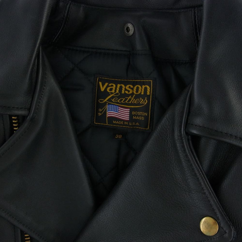 VANSON バンソン C2 ダブル ライダース ジャケット ブラック系