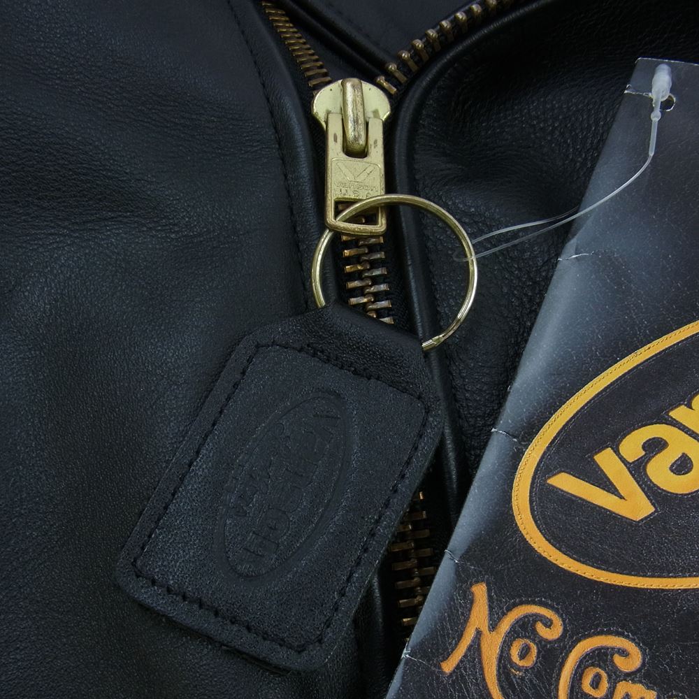 VANSON バンソン C2 ダブル ライダース ジャケット ブラック系 38【中古】