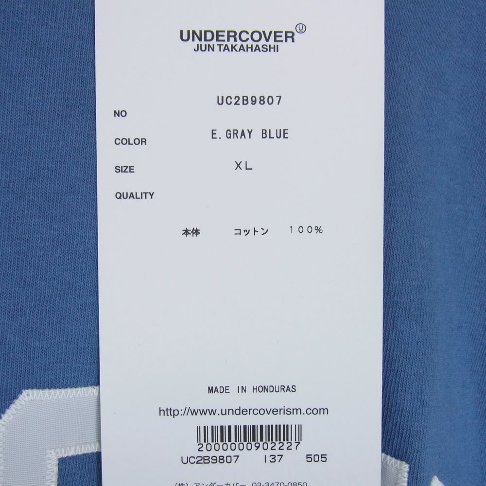 UNDERCOVER アンダーカバー 22AW UC2B9807 PSYCHO S/S Tee サイコ プリント 半袖 Tシャツ ブルー系 XL【中古】