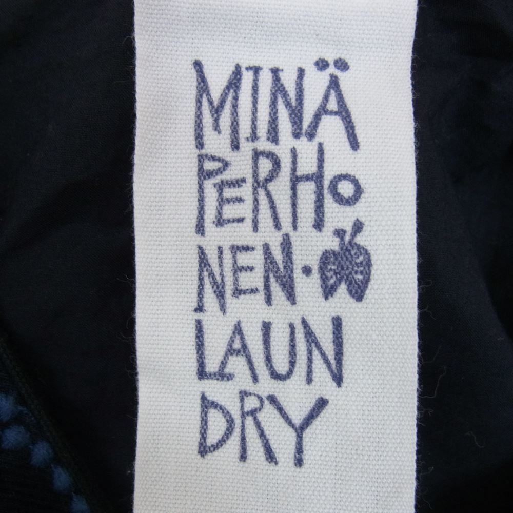 mina perhonen ミナペルホネン LD3057 tambourine タンバリン LAUNDRY ランドリー 半袖 ワンピース ネイビー系 38【中古】