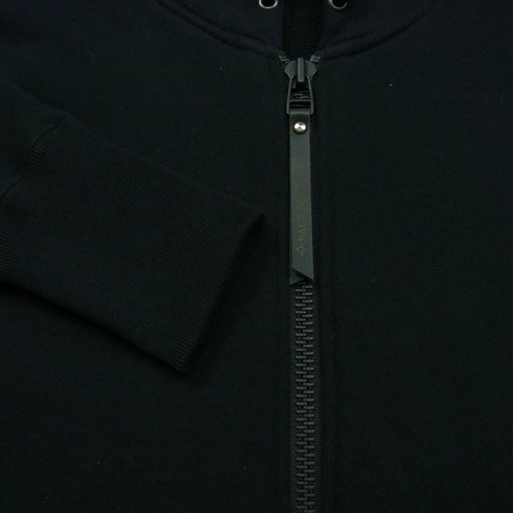 BACKBONE バックボーン 09AW BB09FW-SW100BK バック ロゴ刺繍 ワッペン フルジップ パーカー 日本製 ブラック系 L【美品】【中古】