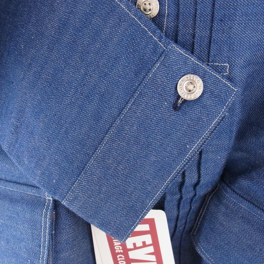 Levi's リーバイス A4395-0000 VINTAGE CLOTHING ヴィンテージクロージング LVC 1879 プリーツブラウス リジッド デニム ジャケット インディゴブルー系 JP:XL【極上美品】【中古】