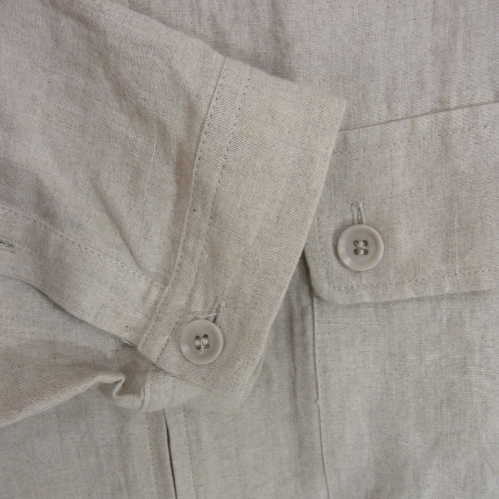 Yohji Yamamoto POUR HOMME ヨウジヤマモトプールオム 22SS HG-B28-301 HIGH COUNT LINEN ZIP OPEN BLOUSE リネン フルジップ ファスナー開きB トラック シャツジャケット ベージュ系 2【中古】