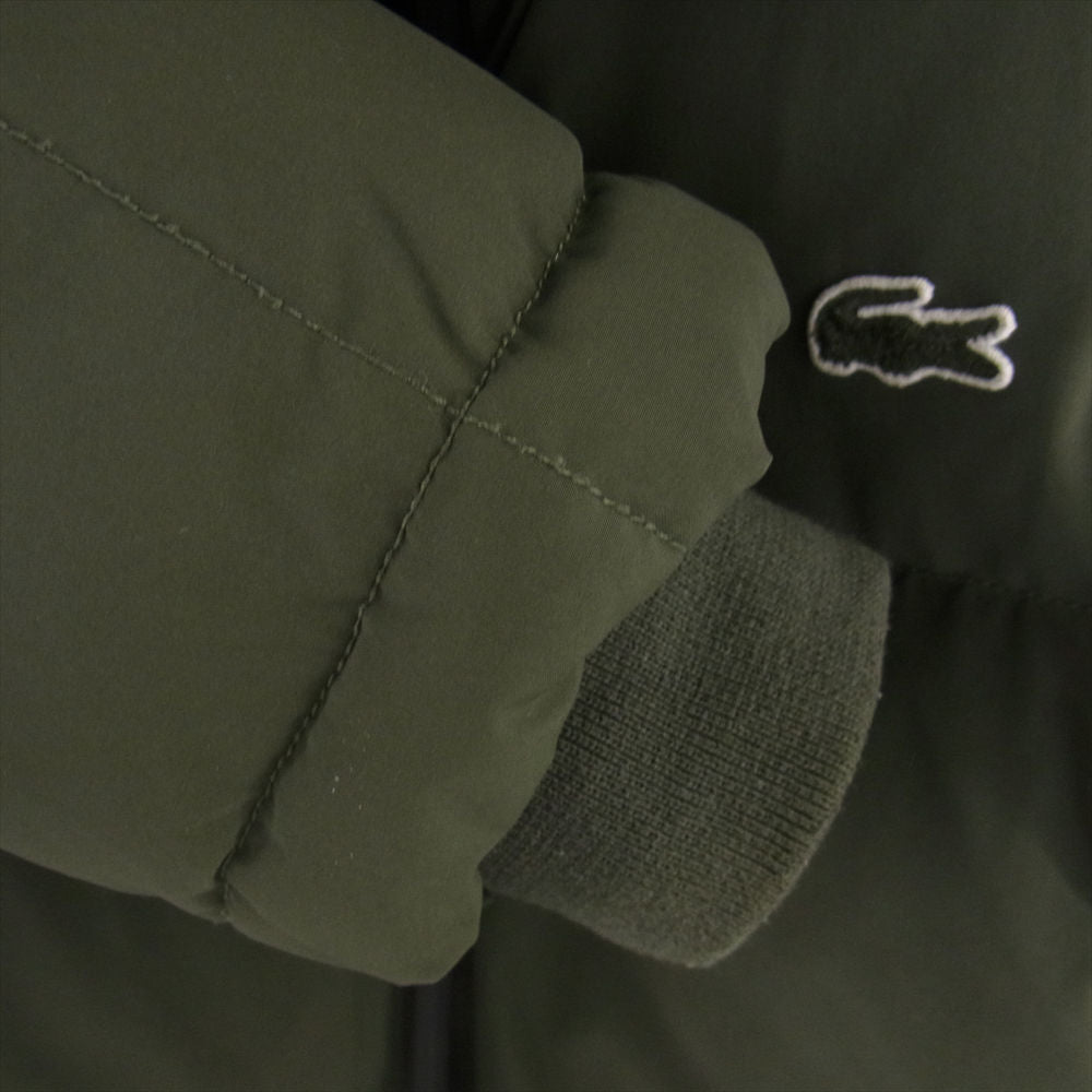 LACOSTE ラコステ BH9803 キルトタフタ ダウン ジャケット カーキ系 US XS【中古】