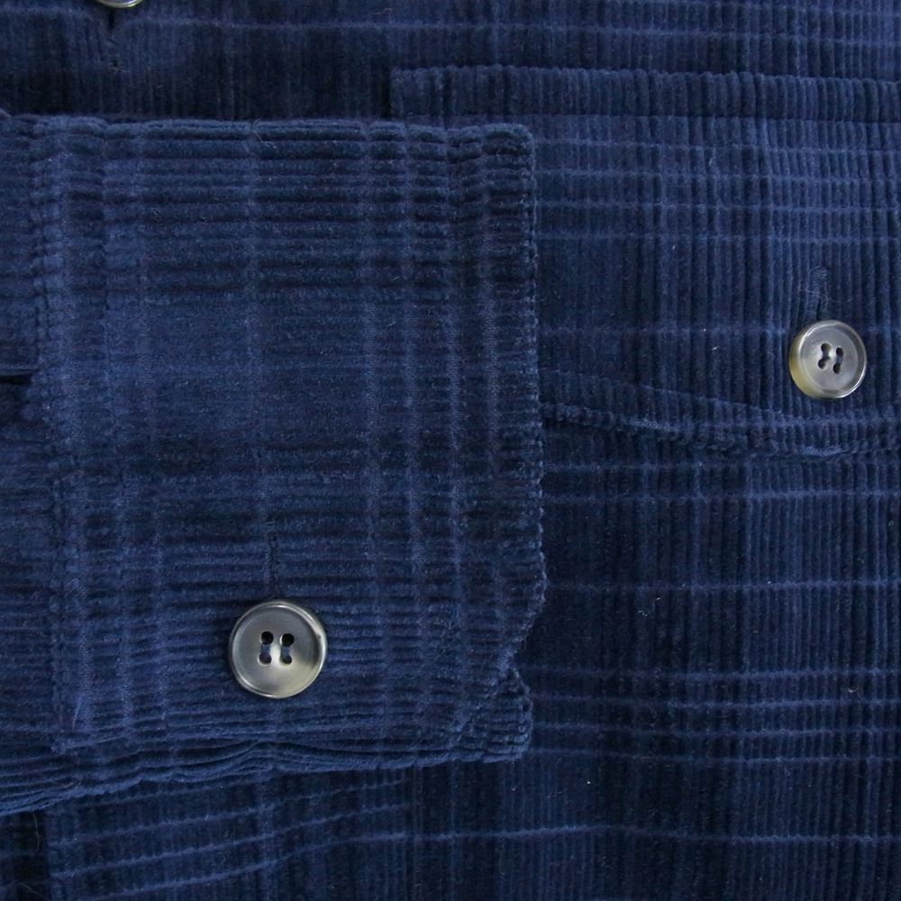 A.P.C. アーペーセー RUE MADAME PARIS コーデュロイ 長袖 シャツ ネイビー系 XS【中古】