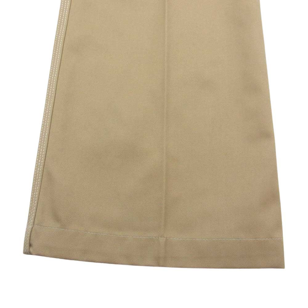 TOGA トーガ 22SS TC21-FF521 ARCHIVES アーカイブス DICKIES ディッキーズ FLARE PANTS コンチョ スタッズ付き ワーク フレア チノパンツ ベージュ系 44【中古】