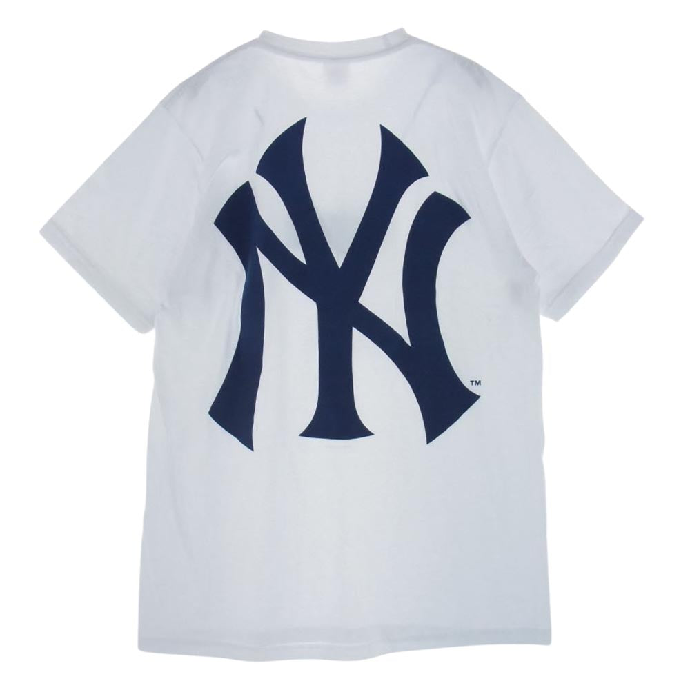 Supreme シュプリーム 15SS × New York Yankees Box Logo Tee ニューヨーク ヤンキース ボックスロゴ  Tシャツ ホワイト ホワイト系 L【中古】