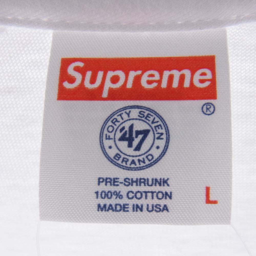 Supreme シュプリーム 15SS × New York Yankees Box Logo Tee ニューヨーク ヤンキース ボックスロゴ  Tシャツ ホワイト ホワイト系 L【中古】