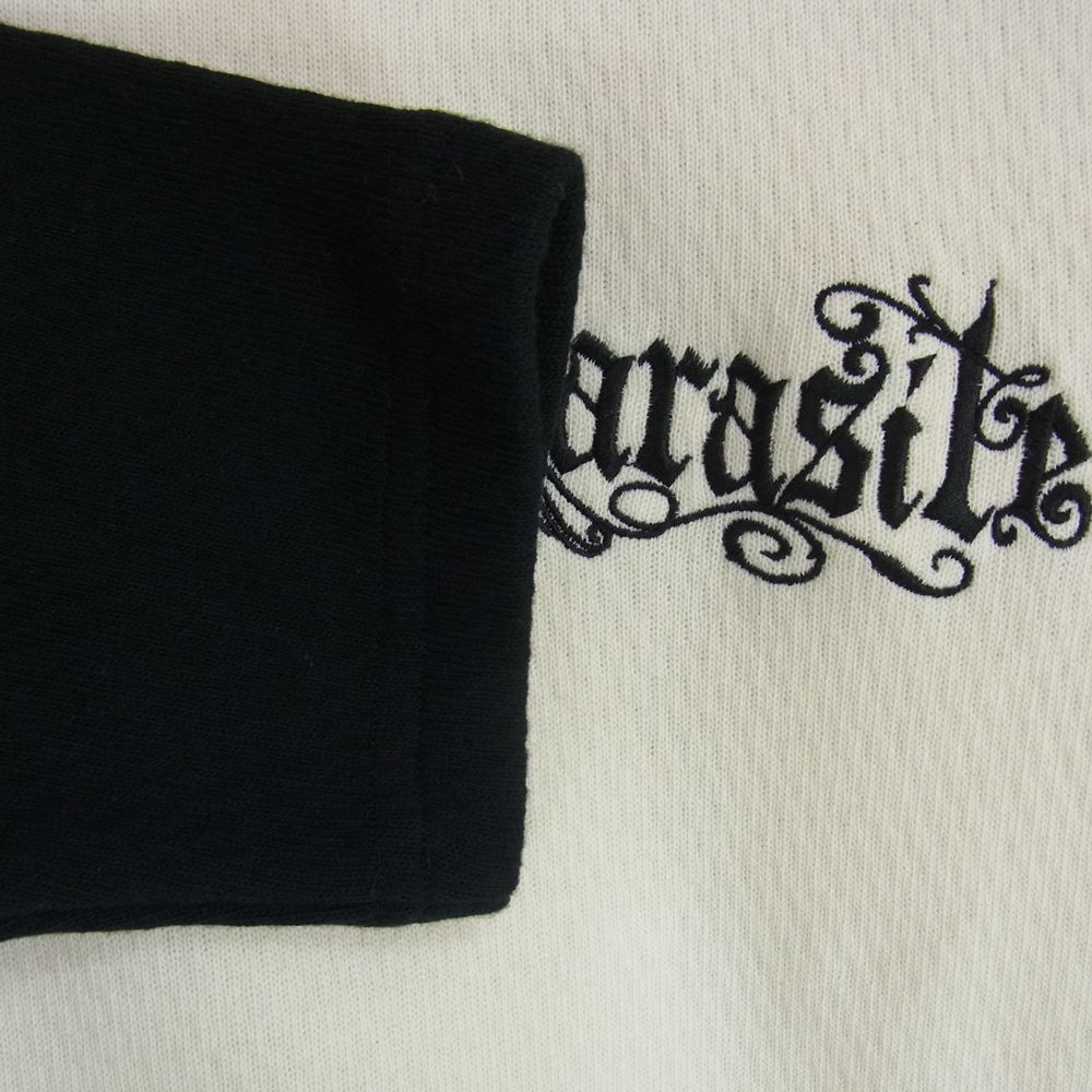 ラウドスタイルデザイン Parasite ラグラン サーマル ロングスリーブ ロゴ バックプリント 七分袖 Tシャツ ブラック系 M【中古】