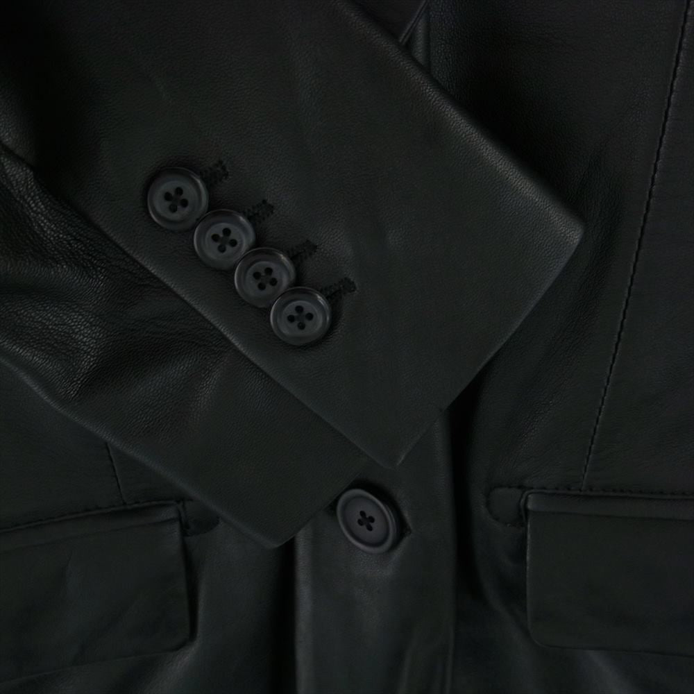 リューグーレザーズ ラムレザー テーラード ジャケット ブラック系 L【中古】