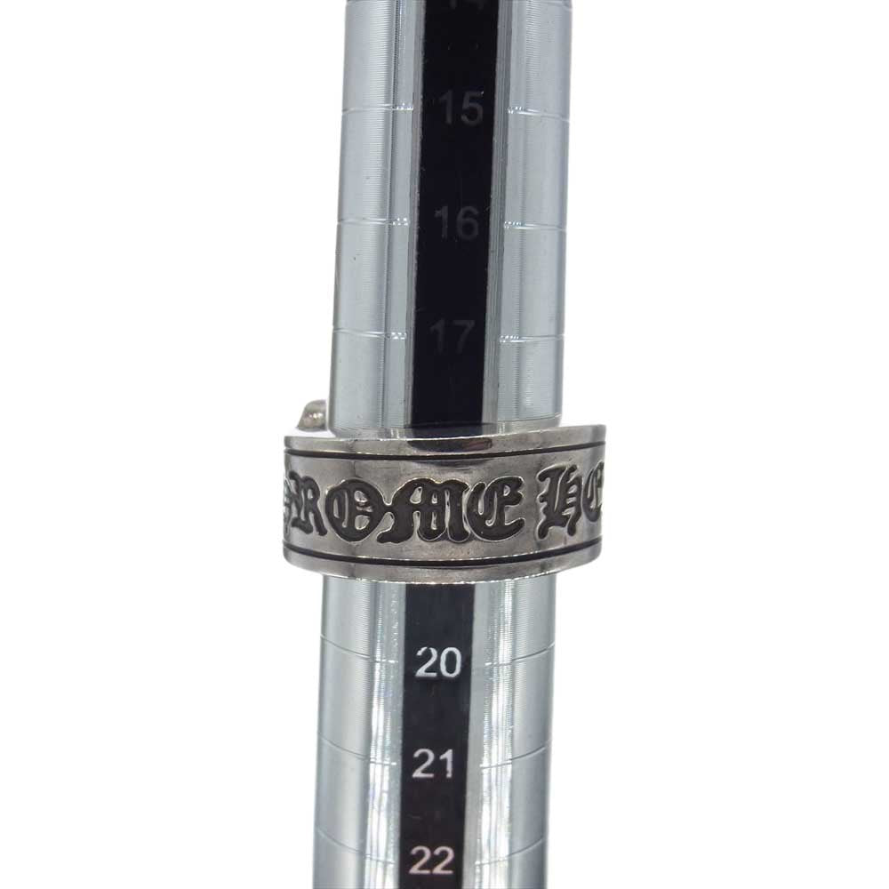 CHROME HEARTS クロムハーツ(原本無) ラージ スクロール ラベル リング シルバー系 19号【中古】