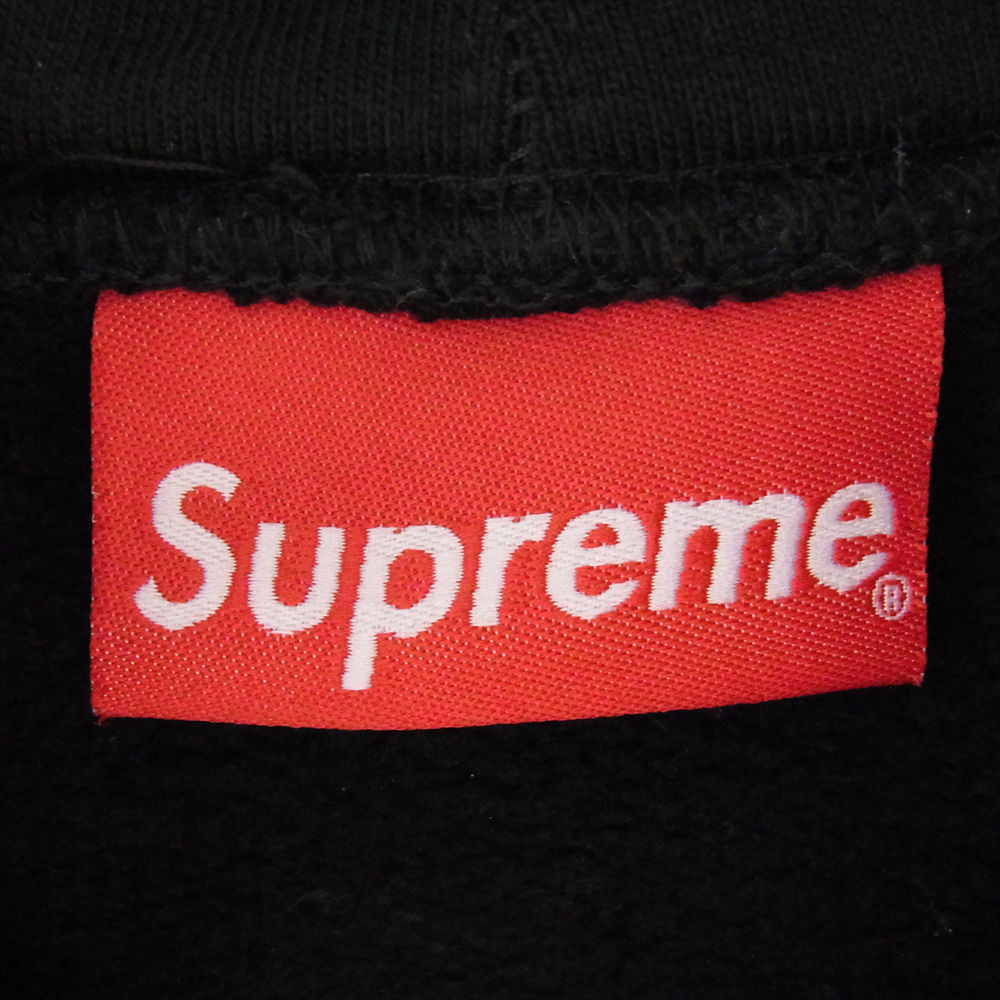 Supreme シュプリーム 21SS Cropped Logos Hooded Sweatshirt クロップドロゴ スウェット パーカー ブラック系 M【中古】