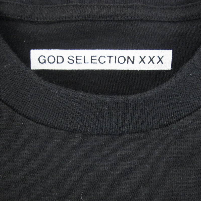 GOD SELECTION XXX ゴッドセレクション ボックスロゴ フォトプリント クルーネック 半袖 Tシャツ ブラック系 M【中古】