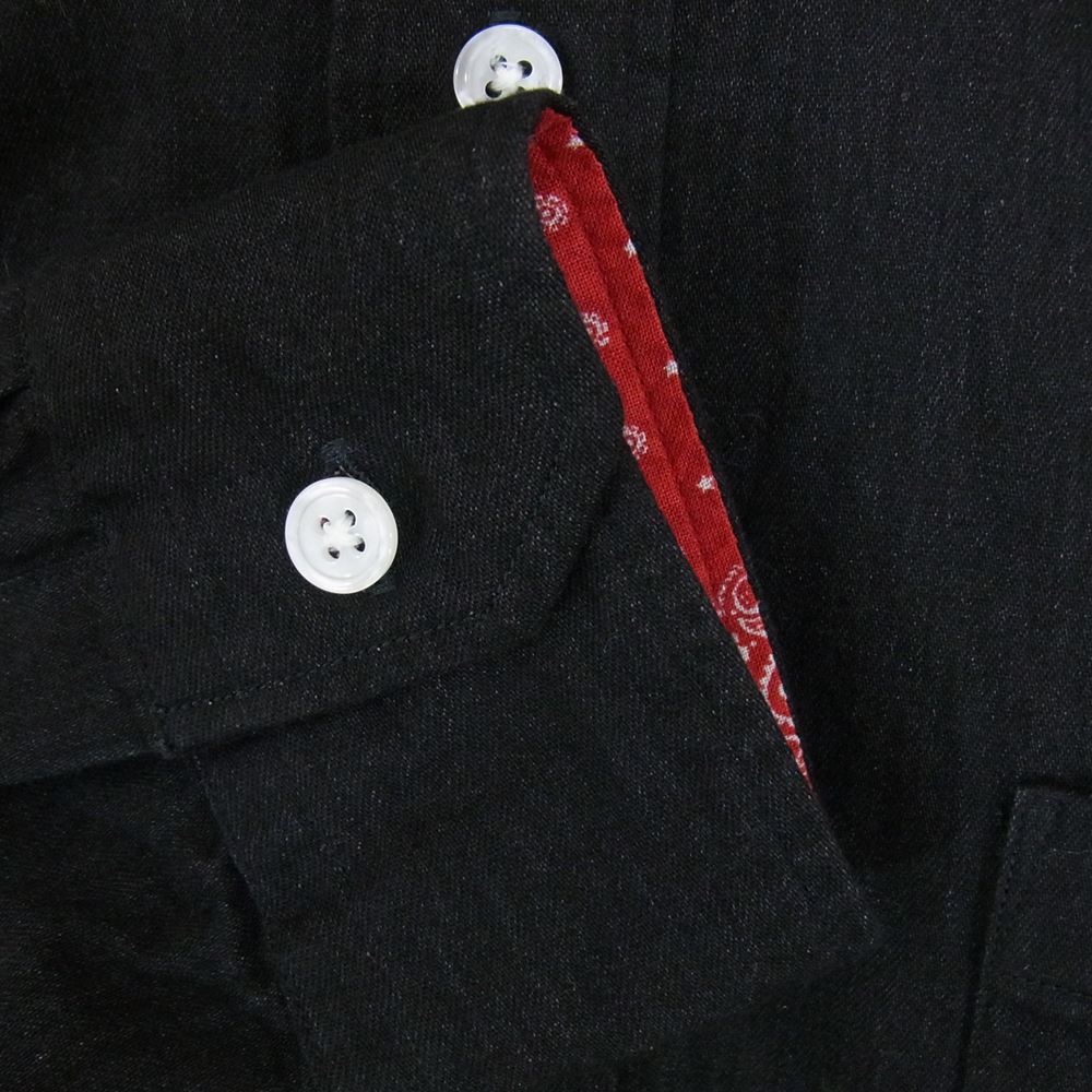 SOPHNET. ソフネット 17SS SOPH-170059 バンダナ切替 ボタンダウン デニムシャツ ブラック系 M【中古】
