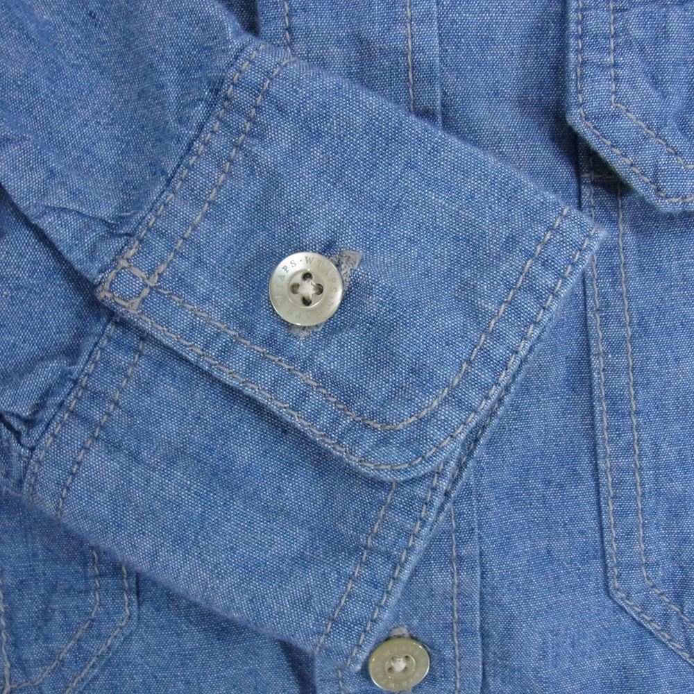WTAPS ダブルタップス 14AW 142GWDT-SHM08 CELL LS CHAMBRAY セル シャンブレー シャツ インディゴブルー系 2【中古】