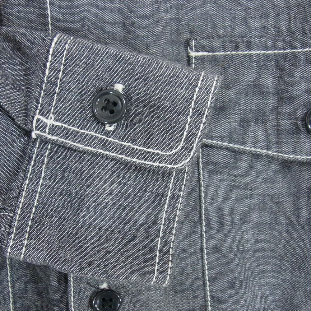WTAPS ダブルタップス 15SS 151GWDT-SHM08 CELL L/S CHAMBRAY セル シャンブレー シャツ グレー系 2【中古】