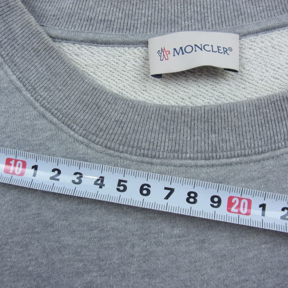MONCLER モンクレール D209U8040250 × fragment design フラグメントデザイン MAGLIA マグリア 英字エンブロイダリー クルーネック スウェット グレー グレー系 L【中古】