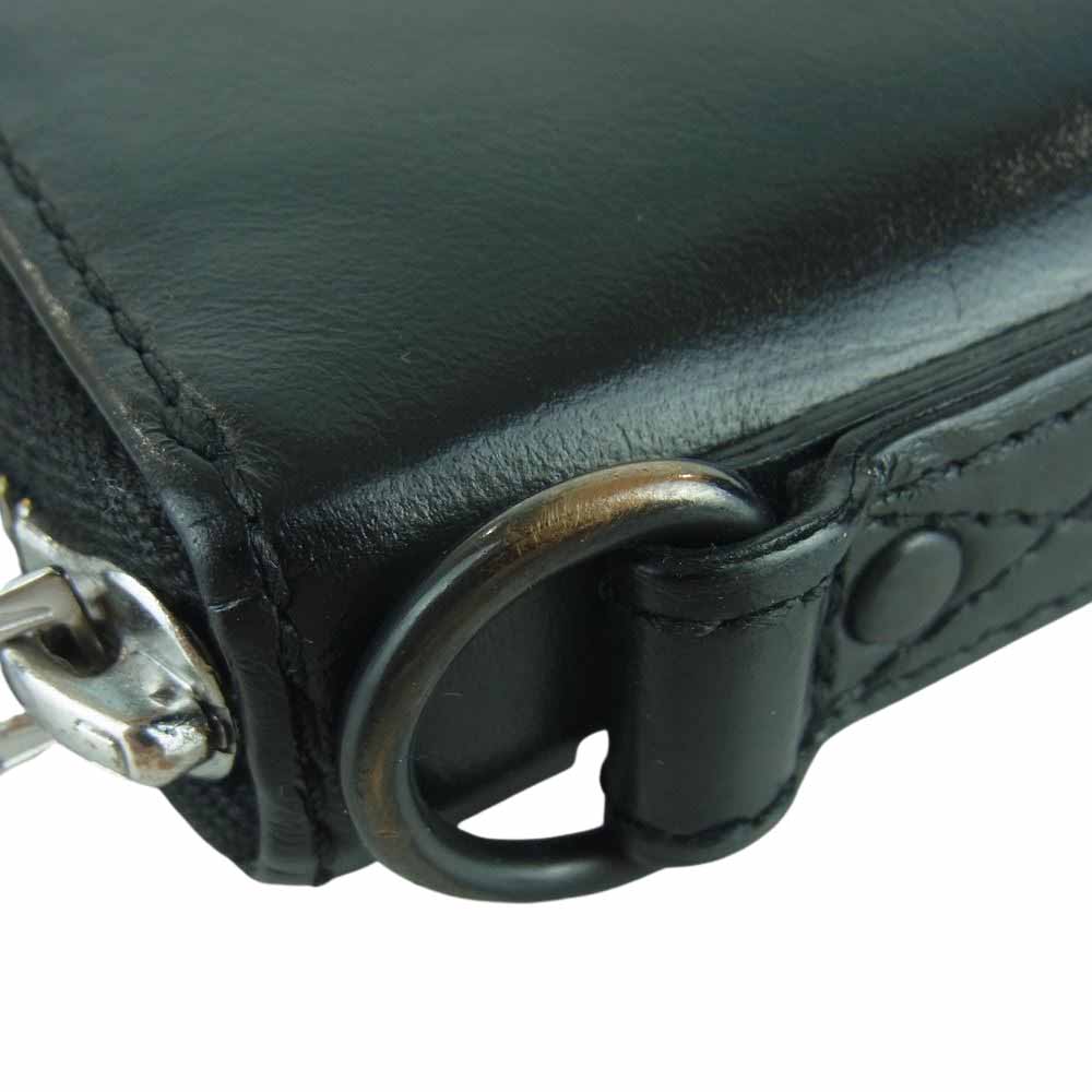Lewis Leathers ルイスレザー PORTER ポーター 吉田カバン ラウンドジップ レザー ウォレット 長財布 ブラック系【中古】