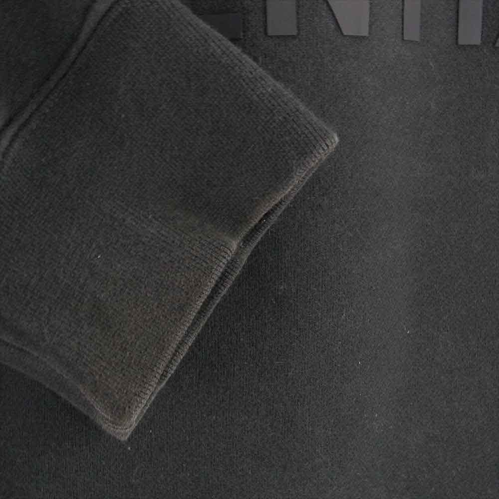 FEAR OF GOD フィアオブゴッド FOG ESSENTIALS エッセンシャルズ フロント ラバー ロゴ フーディー パーカー ブラック系 L【中古】
