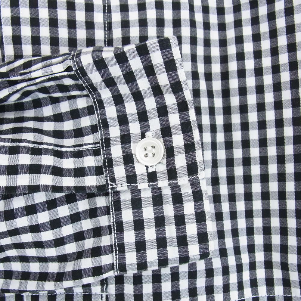 東京ナチュラルハイキングクラブ ギンガムチェック バンドカラー プルオーバー 長袖 シャツ ブラック系 M【中古】